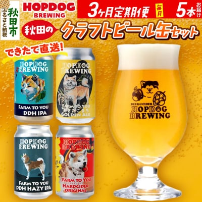 定期便3ヶ月 クラフトビール缶 毎月5本 ホップドッグブルーイング|15_hdb-010503