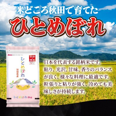 定期便2ヶ月 ひとめぼれ【白米】秋田県産 6kg(2kg×3袋)|15_zna-040602h