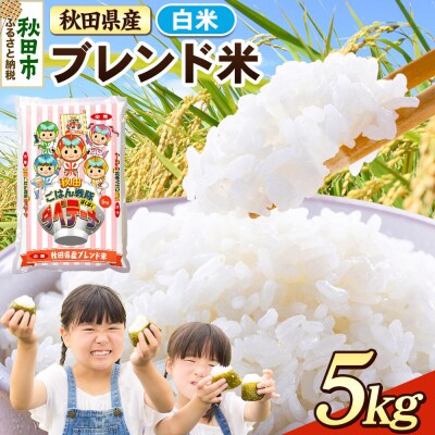 ブレンド米【白米】秋田県産 5kg(5kg×1袋)|15_zna-030501h