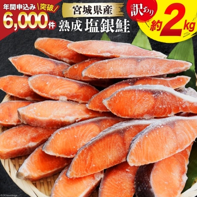 訳あり 宮城県産 熟成 銀鮭 切身 約2kg 宮城東洋 宮城県 気仙沼市 20563343
