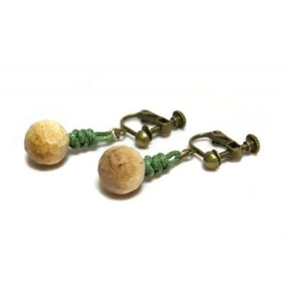 wood*drops イヤリングとペンダントのセット しらかば