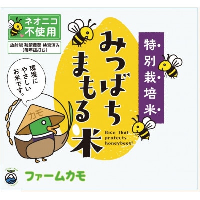 雄踏ファームカモ産「みつばちまもる米」5kgコシヒカリ(精米)