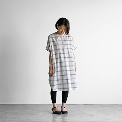 Huis遠州織物 レピアブロックチェックコクーンワンピース レディス お礼品詳細 ふるさと納税なら さとふる