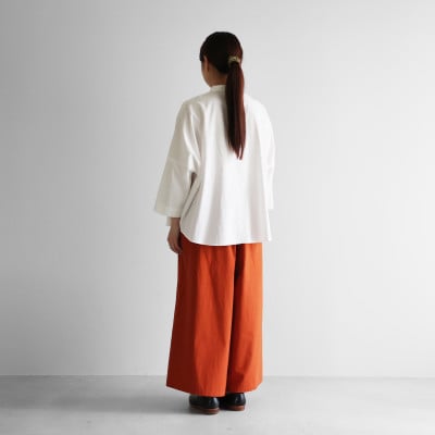HUIS遠州織物コットンスカートパンツ(テラコッタ)【レディス】