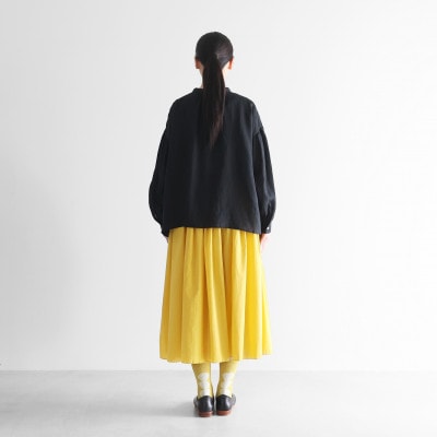 HUIS遠州織物ゆるふわコットンロングスカート(マリーゴールド)