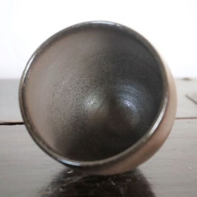 あんじ窯 陶 井口の黒陶丸碗ペア 口径9cm 高さ8cm 1セット