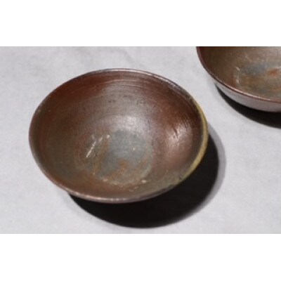 あんじ窯 陶 井口の備前茶碗ペア 口径13cm 高さ4.5cm 1セット