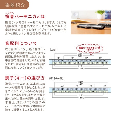 ハーモニカを組み立てて、演奏まで楽しもうセット