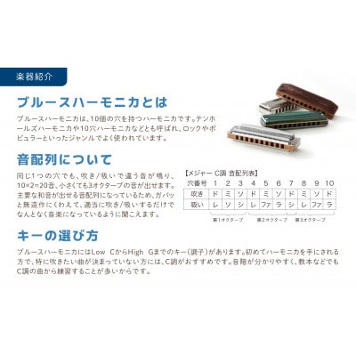 練習環境に困らないサイレンサー付き10ホールハーモニカ　忍SHINOBIX (C調)と楽譜のセット
