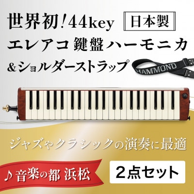世界初の44鍵エレアコ鍵盤ハーモニカ アルト PRO-44Hv2&ハーモニカストラップ