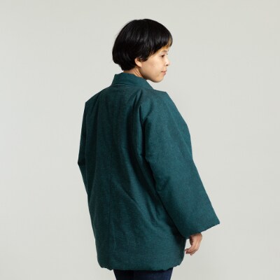 【遠州綿紬】かぞくの半天 深碧