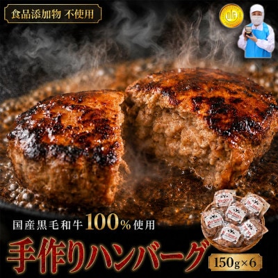 国産牛100%使用 & 食品添加物不使用　手作りハンバーグ Mutenca 900g(150g×6)
