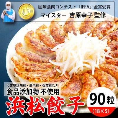 食品添加物不使用　食肉加工マイスターが作った浜松餃子　90粒(18粒×5パック)
