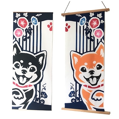 柴犬 浜松注染そめ 手ぬぐい2枚 天竜杉タペストリー棒セット お礼品詳細 ふるさと納税なら さとふる