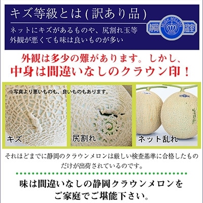 2022年2月発送開始『定期便』【6か月定期便】クラウンメロン 訳あり2玉全6回