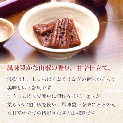 【2023年3月上旬発送】国産うなぎの山椒煮 生姜煮 佃煮 3種詰合せ GMD