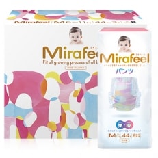 2021年5月発送開始『定期便』Mirafeel 乳幼児用おむつ Mサイズ(6~11kg)全3回