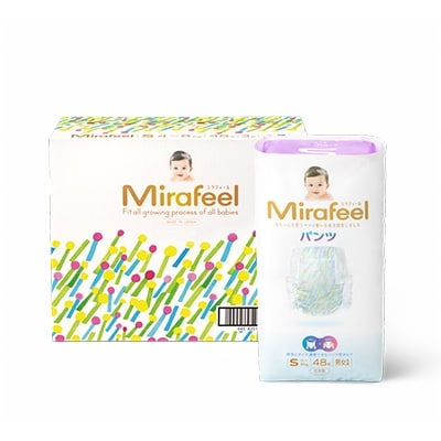 2022年8月発送開始『定期便』Mirafeel 乳幼児用紙おむつ　Sサイズ(4～8kg)　全3回