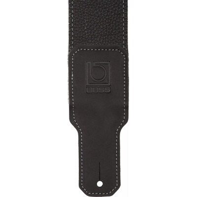 【BOSS純正】ギターストラップ/6.3cm幅/レザー/ブラック/BSL-25-BLK