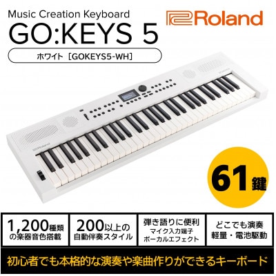 【Roland】61鍵ポータブルキーボード/GO:KEYS 5(ホワイト)