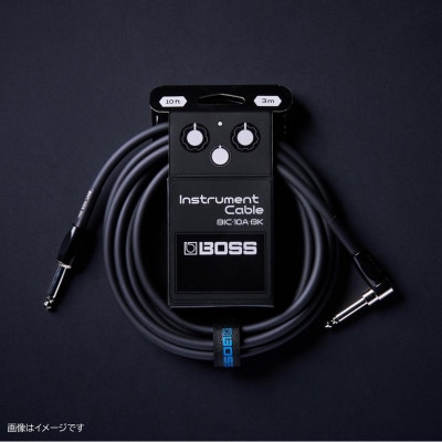 【BOSS】ギター、ベース用ケーブル/3m/L型-ストレート型/ブラック/BIC-10A-BK