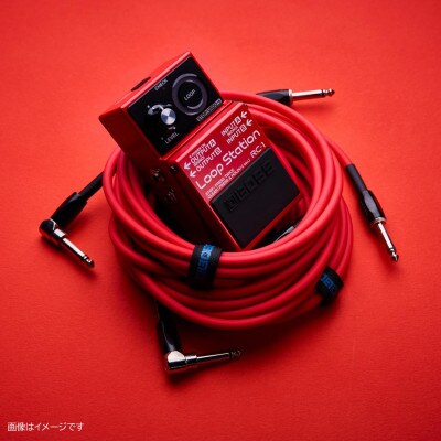 【BOSS】ギター、ベース用ケーブル/3m/L型-ストレート型/レッド/BIC-10A-RD