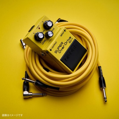 【BOSS】ギター、ベース用ケーブル/3m/L型-ストレート型/イエロー/BIC-10A-YL