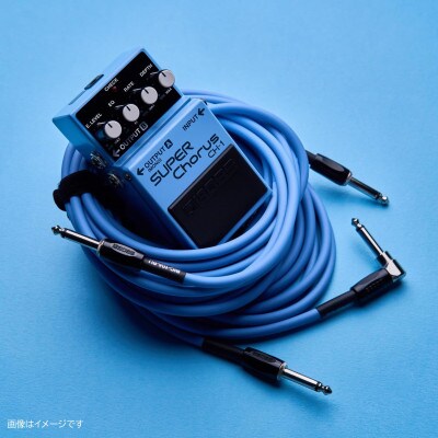 【BOSS】ギター、ベース用ケーブル/3m/L型-ストレート型/ブルー/BIC-10A-BU