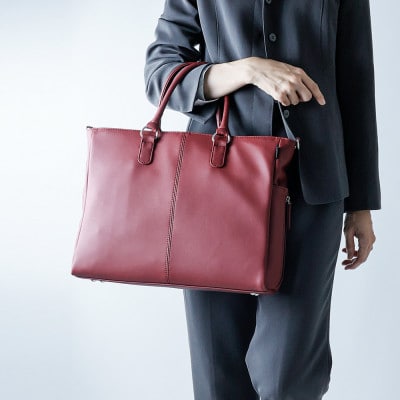 Sobagni　A4マルチビジネスバッグ(レッド)