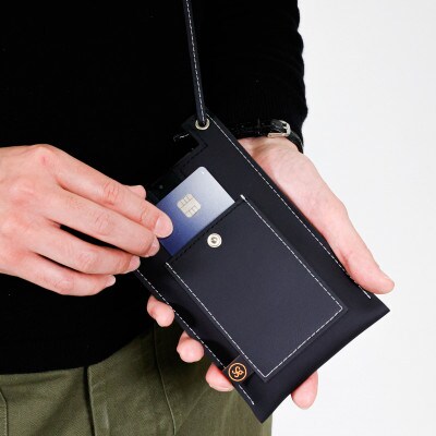 Sobagni　stitch phone bag　ブラック(1個)