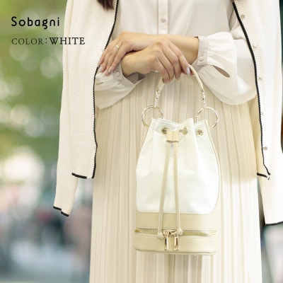 Sobagni　Bucket Bag　ホワイト　1点