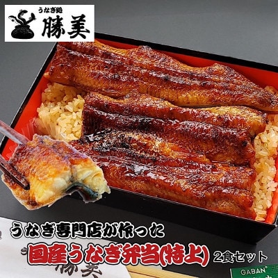 国産うなぎ弁当【特上】360g×2食セット(タレ・山椒付)