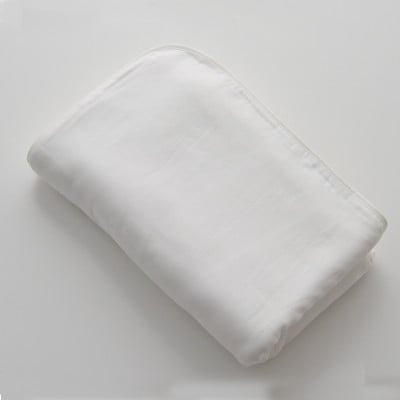 日本製 和晒 ダブルガーゼケット 綿100% シングル ピュアホワイト