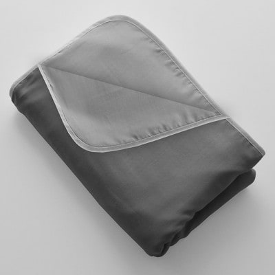 日本製 和晒 ダブルガーゼケット 綿100% ダブル チャコールグレー×ソフトグレー