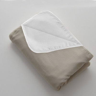 日本製 和晒 ダブルガーゼケット 綿100% クイーン グレージュラテ×ピュアホワイト