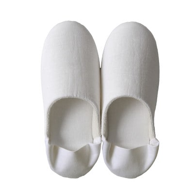 日本製 スリッパ Mサイズ リネン コットン 綿麻素材のルームシューズ リーナブレンド ホワイト
