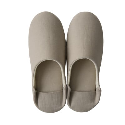 日本製 スリッパ Mサイズ リネン コットン 綿麻素材のルームシューズ リーナブレンド ベージュ