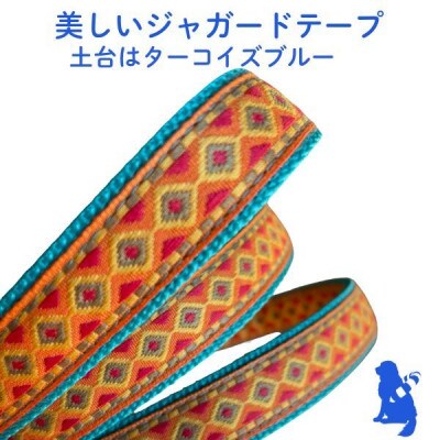 中型犬用 Mサイズ　ハーフチョークカラーとリードのセット 【キュートオレンジ】