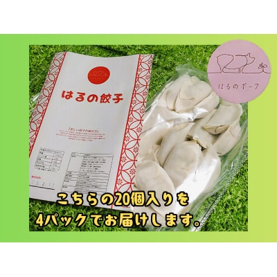 養豚屋が本気で作ったはるの餃子　20個入×4パック　国産豚100%使用　冷凍浜松餃子