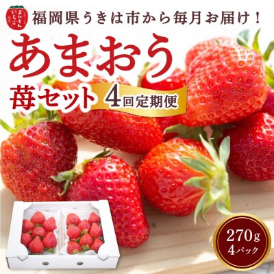 【4回定期便】よかもんいちご あまおう苺セット4パック