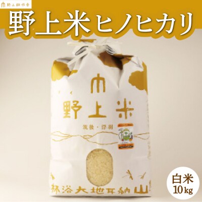 野上耕作舎 野上米ヒノヒカリ 白米10kg 