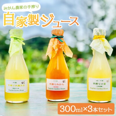みかん農家の手搾り自家製ジュース(300ml) 3本セット eh-0032