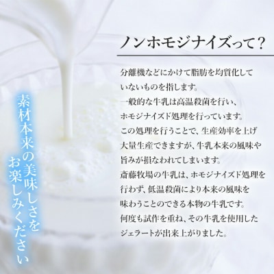 ドルチェかがみ 南国斎藤牧場ノンホモジナイズ山地酪農牛乳ボトルジェラートセット dc-0019