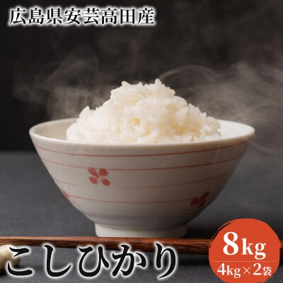 米 コシヒカリ 8kg 広島県安芸高田市産 白米 精米[No5895-0157]