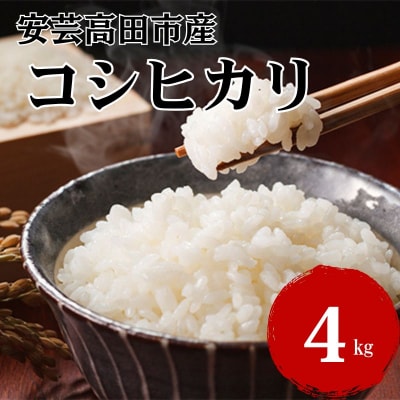 米 令和7年産　広島県安芸高田市産コシヒカリ4kg 精米 [No5895-0195]