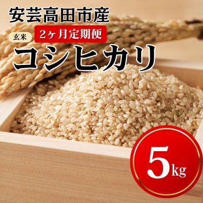 米 【2ヶ月お届け】令和7年産コシヒカリ『玄米』5kg お米 定期便 [No5895-0255]