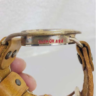 HR24の手作り時計　B(男女兼用)黄茶[No5895-0298]