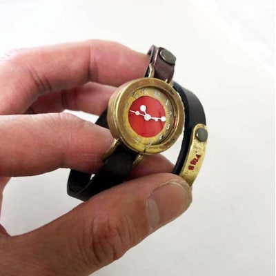 HR24の手作り時計　D(女性用)こげ茶[No5895-0300]