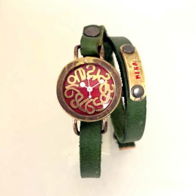HR24の手作り時計　E(女性用)オリブ[No5895-0301]