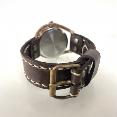 HR24の手作り時計　A(男女兼用)こげ茶[No5895-0297]